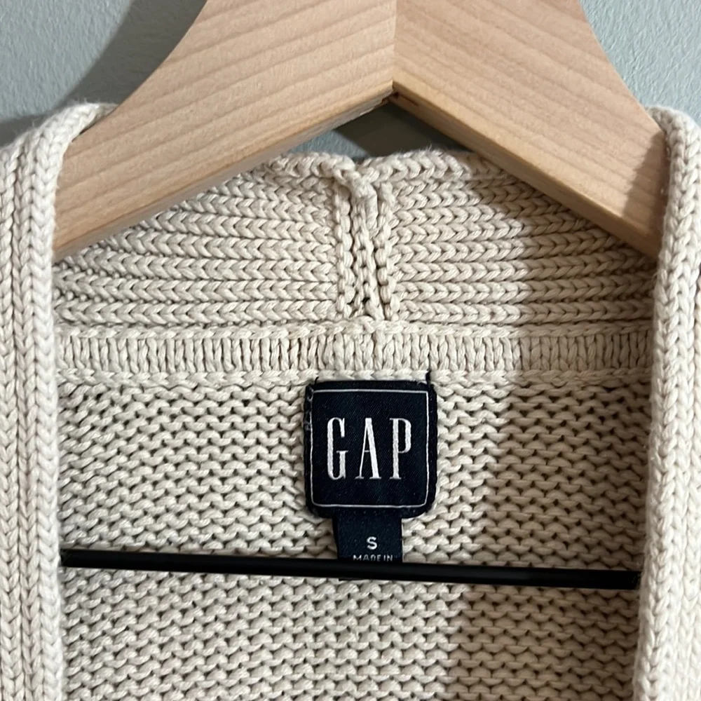 Gap Cream 100% Cotton Cardigan - Size S - Picture 4 of 5